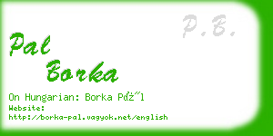 pal borka business card